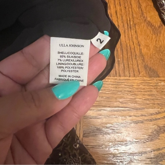 Ulla Johnson Tiered Silk Blend Brisa Mini Dress Noir Patchwork Sz 2 Party Dress - Picture 9 of 16